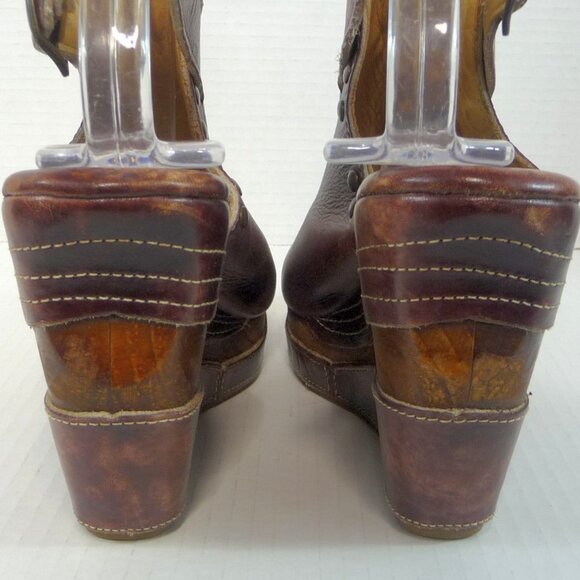 BED STU SIZE 9 JOANN LEATHER WEDGES - Picture 11 of 14
